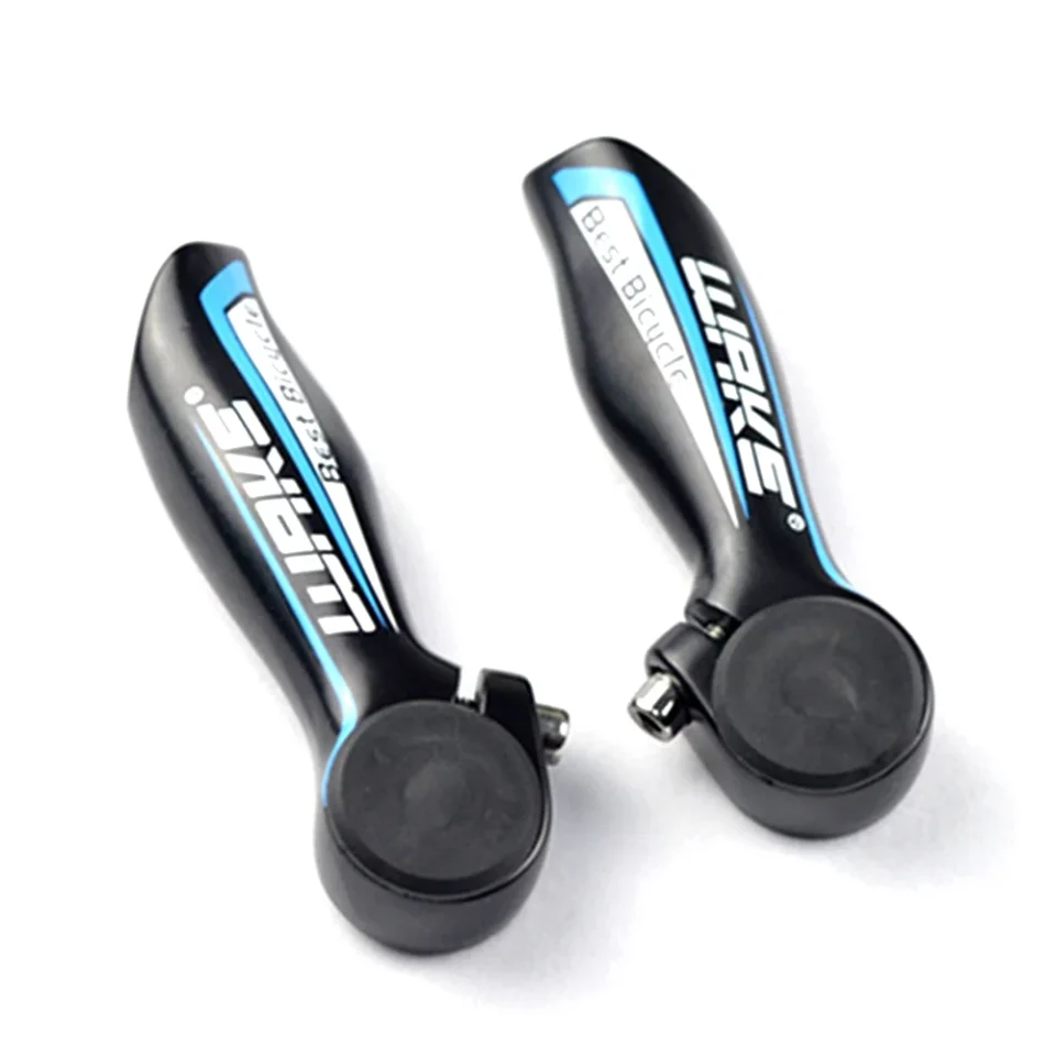 Space-Saving WAKE Aluminum Alloy Handlebar Ends for MTB Mountain Bikes, 1 Pair, 22.2mm Diameter, Enhanced Grip and Maneuverability