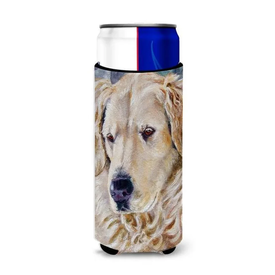 Glossy Cleaning Golden Retriver Contemplation Michelob Ultra Beverage Insulators for Slim Cans