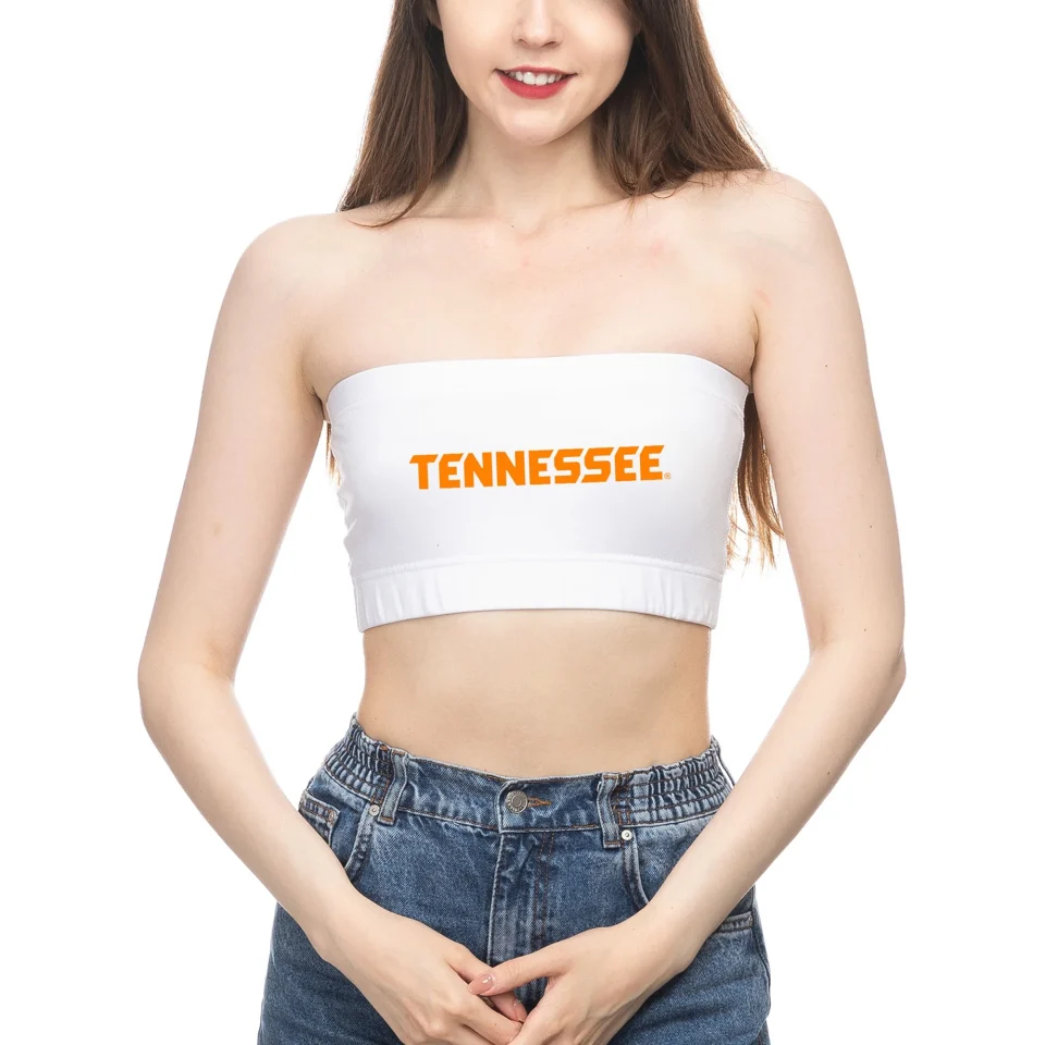 Cooking Long-Lasting Women's ZooZatz White Tennessee Volunteers Bandeau Tube Top