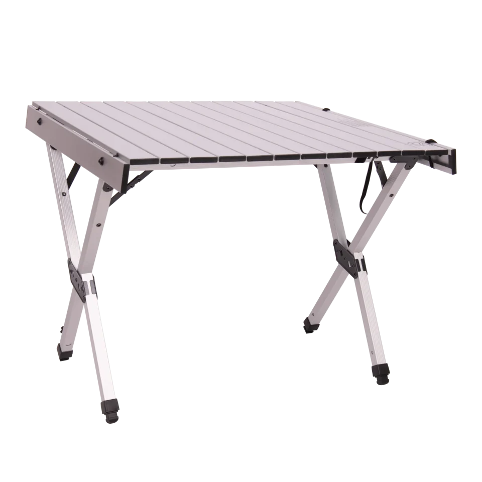 Healthy Frosted Aluminum Expandable roll top table