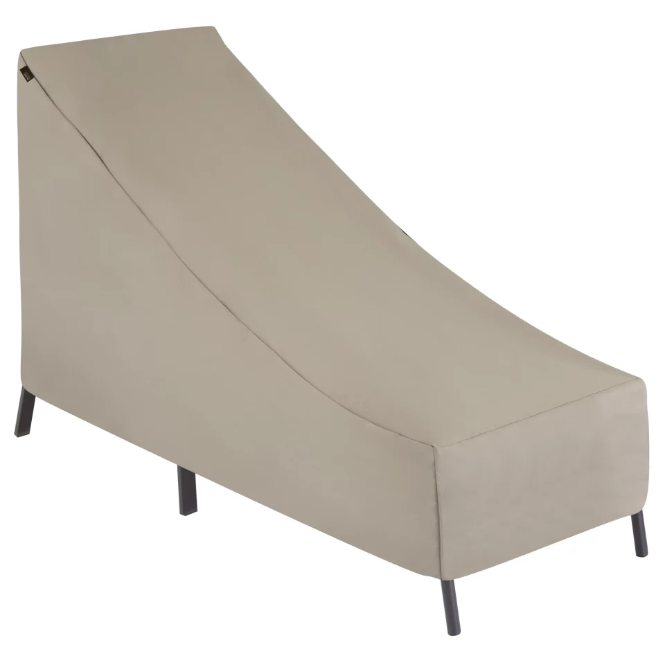 Outdoor Modern Leisure Chalet 65 x 28 x 29 Beige Rectangle Patio Chaise Lounge Cover