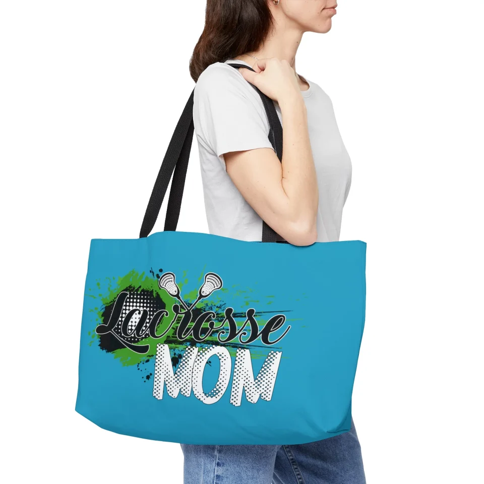 Bamboo Lacrosse Mom Weekender Tote Bag, Travel tote bag, travel bag overnight bag