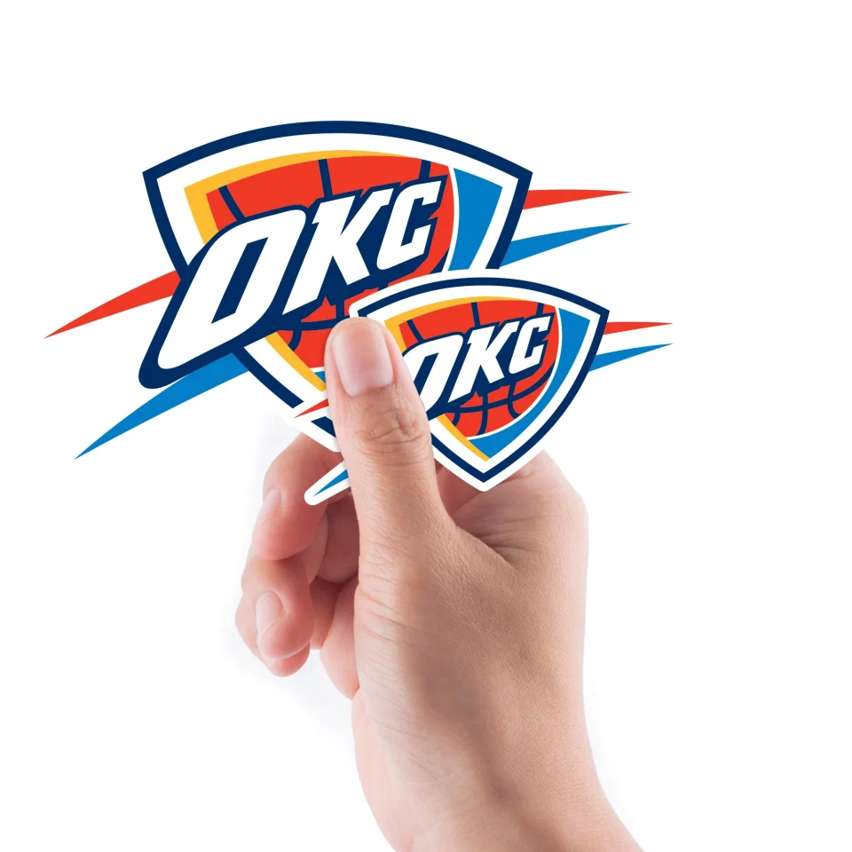 Glass Multi-Purpose Fathead Oklahoma City Thunder 5-Piece Mini Decal Set