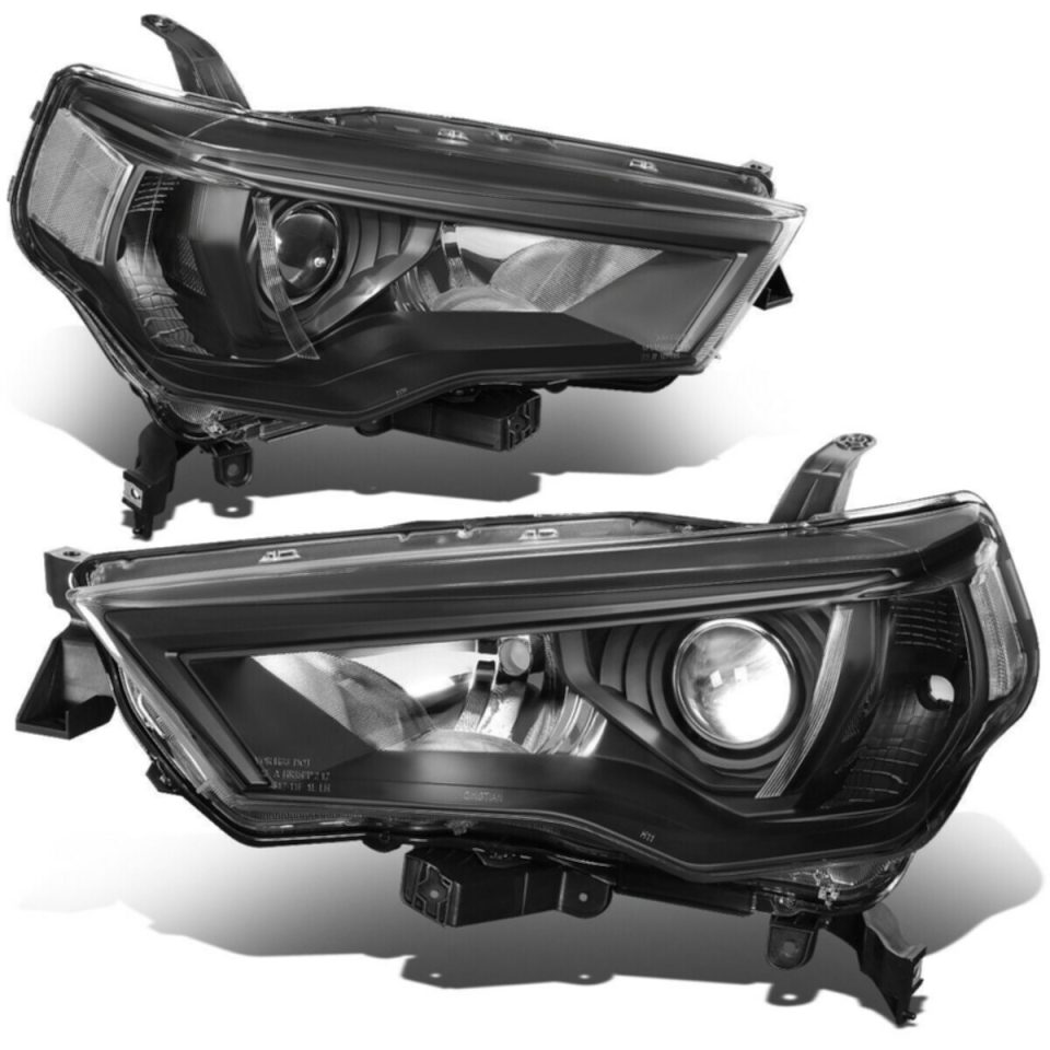 Safe 2014-2020 Toyota 4Runner Black Clear Signal Projector Headlight Headlamp