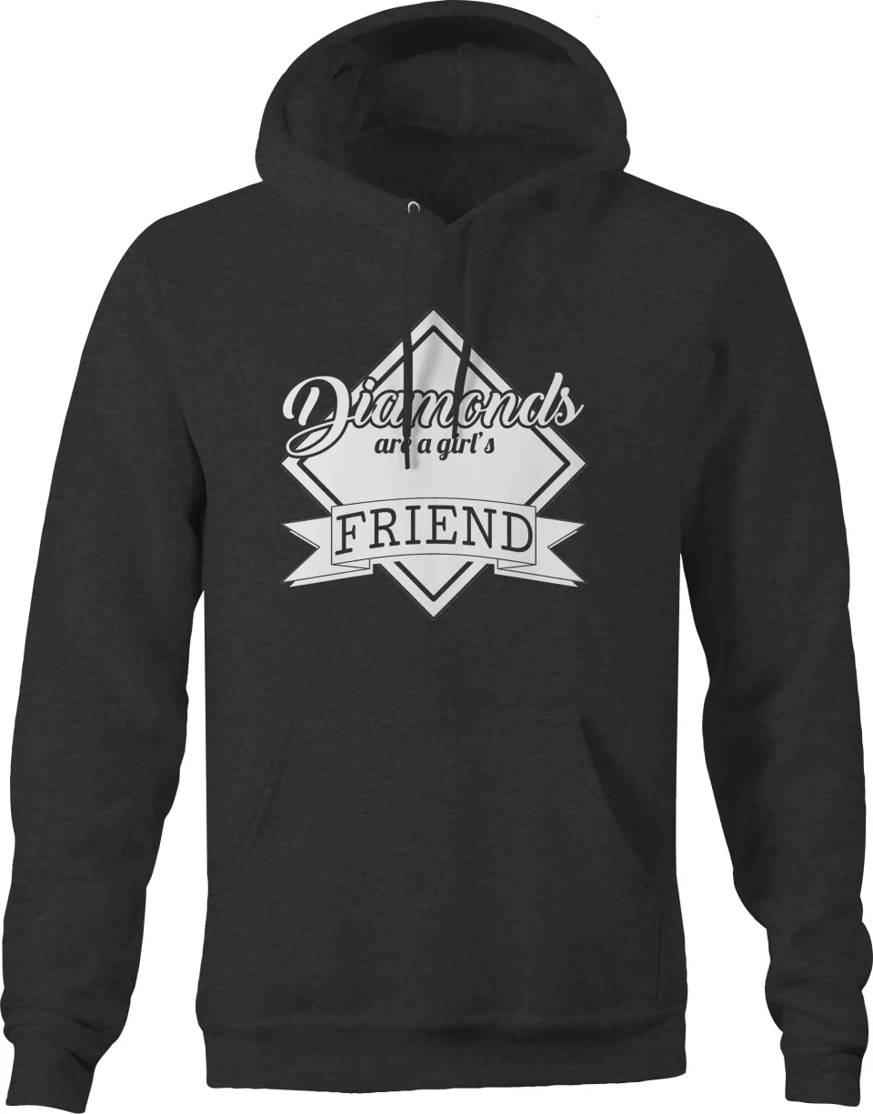 Frosted Diamonds Are a Girls Best Friend Softball Sweatshirt for Men Small Dark Gray