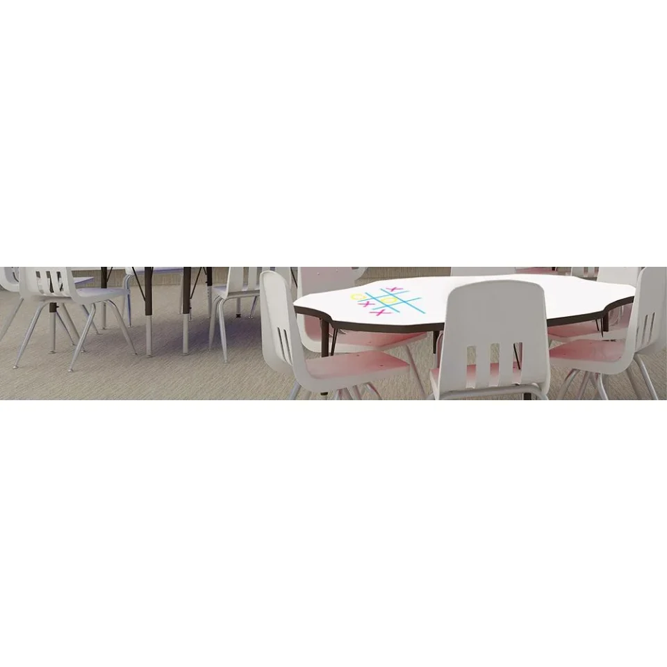 Upgraded Correll Inc. Deluxe High-Pressure Top Activity Tables 30x48 RECTANGULAR, WALNUT SILVER MIST
