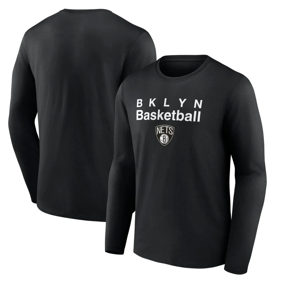 Polished Cooking Men's Fanatics Branded Black Brooklyn Nets Pick & Roll Coverage Long Sleeve T-Shirt