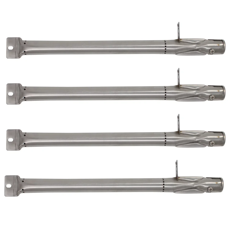 Healthy Dining 4-Pack BBQ Gas Grill Tube Burner Replacement Parts for Outdoor Gourmet BQ06043-1 - Compatible Barbeque Stainless Steel Pipe Burners