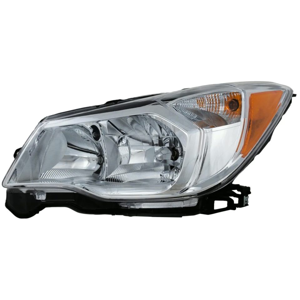 Dining Headlight For 2014 2015 2016 Subaru Forester 2.5L Engine Left With Chrome Bezel