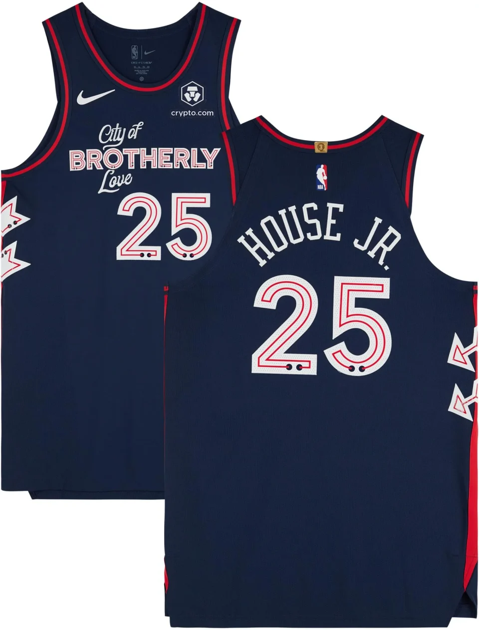 Pure Leak-Proof Danuel House Jr. Philadelphia 76ers Player-Issued #25 Navy City Jersey from the 2023-24 NBA Season - Size 50+4 - Fanatics Authentic Certified