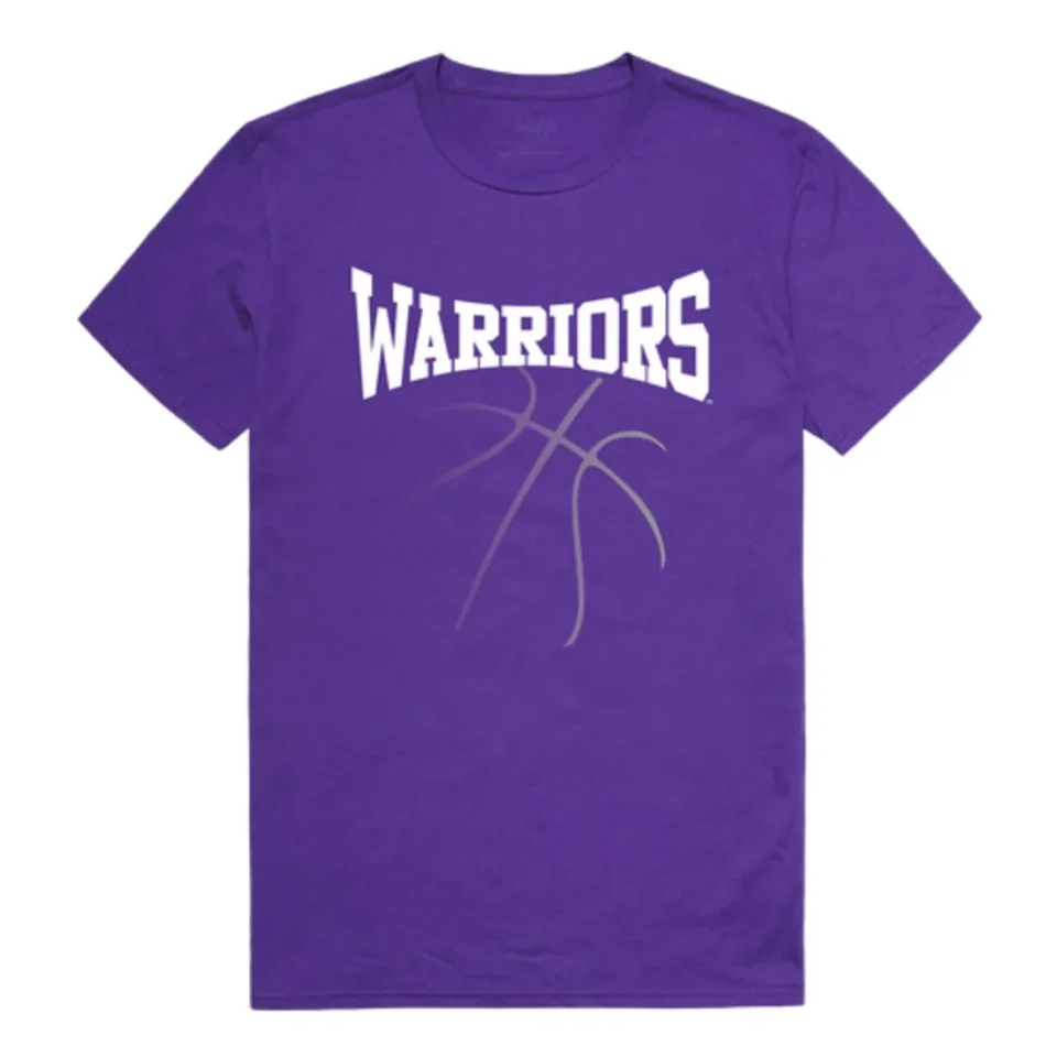 Frosted Travel Winona St Warriors Basketball T-Shirt Purple Small