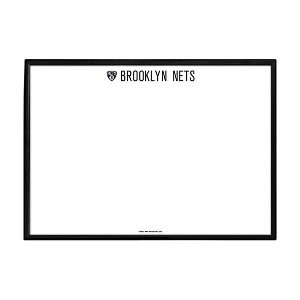 Non-Toxic Storage Brooklyn Nets: Framed Dry Erase Wall Sign
