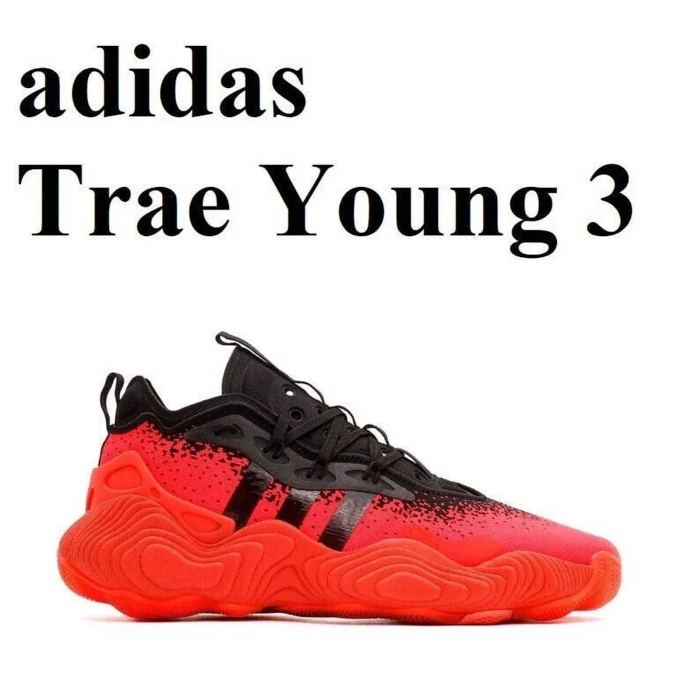 Core TRAE YOUNG 3 LOW BASKETBALL SNEAKERS SPORT MEN SHOES RED/BLACK SIZE 10 NEW