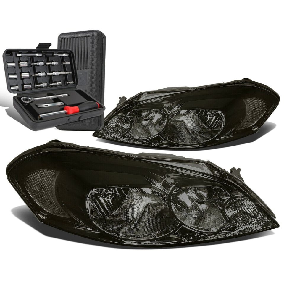 Dining 2006-2016 Chevy Impala Smoked/Clear Signal Bumper Headlight Lamps+Tool Box