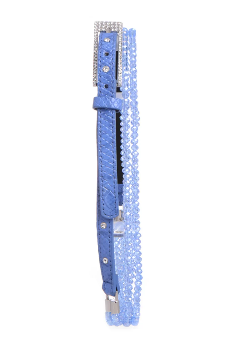 Storage Nomad Creek Women's Rhinestone Studded Bead Skinny Belt