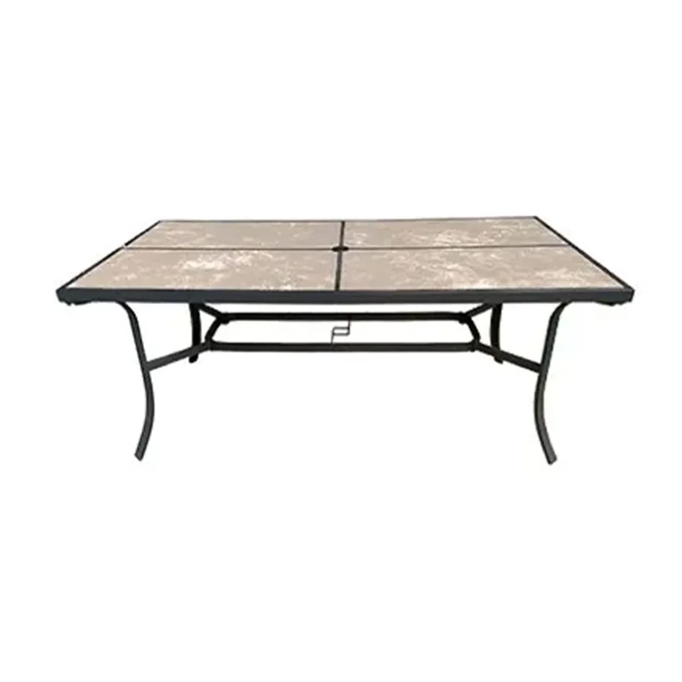 Bamboo Cooking Four Seasons Courtyard Campton 70 Inch Hills Dining Table with Slate Finish
