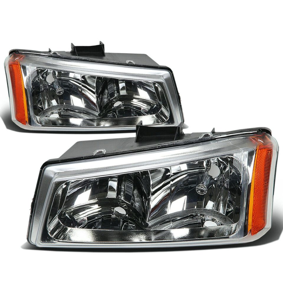 Healthy Storage 2003-2006 Chevy Silverado Chrome Housing Amber Corner Upper Headlight/Lamp