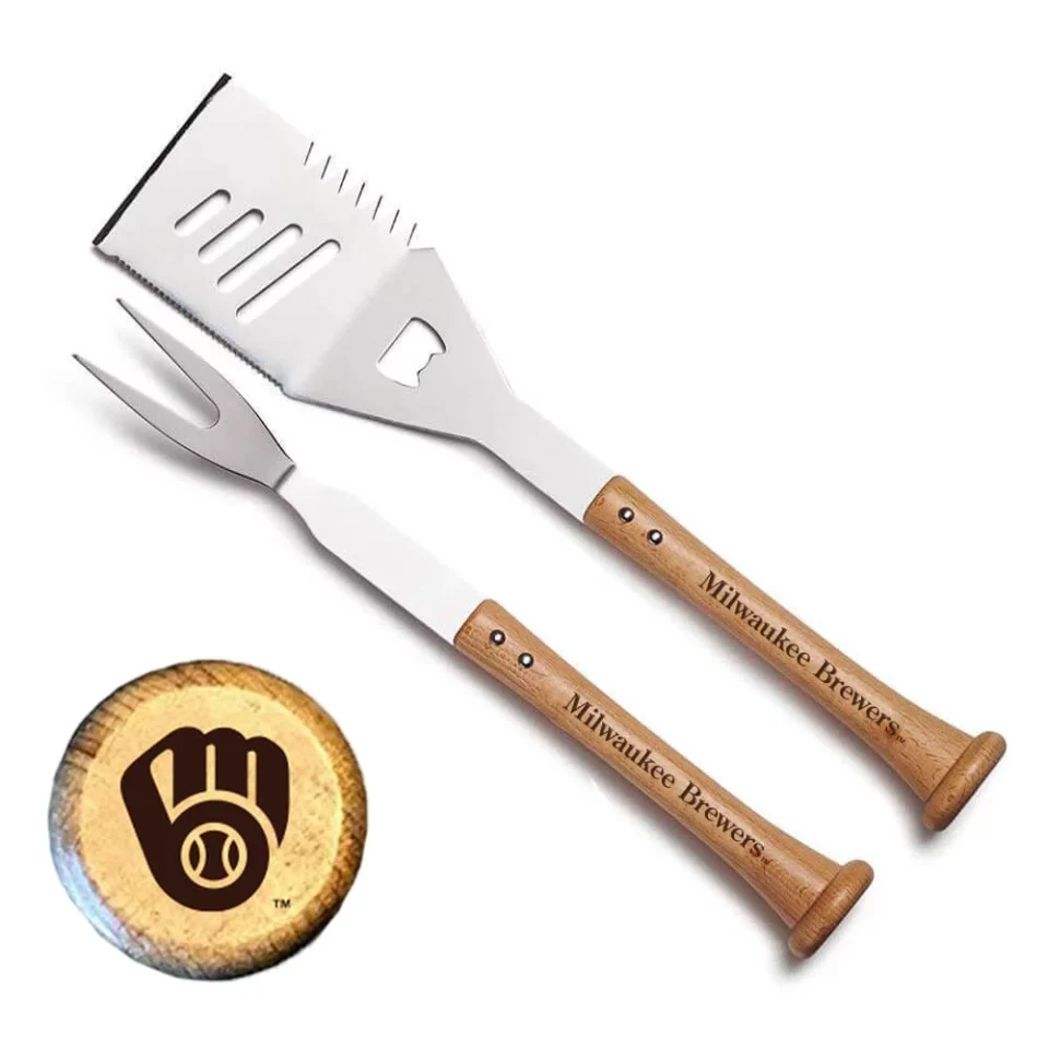 Core Gift-Ready Baseball BBQ Milwaukee Brewers Turn Two Combo Set