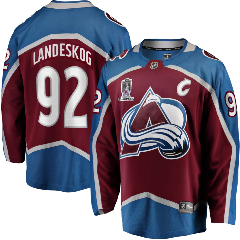 Non-Toxic Men's Fanatics Branded Gabriel Landeskog Burgundy Colorado Avalanche Home 2022 Stanley Cup Champions Breakaway Player