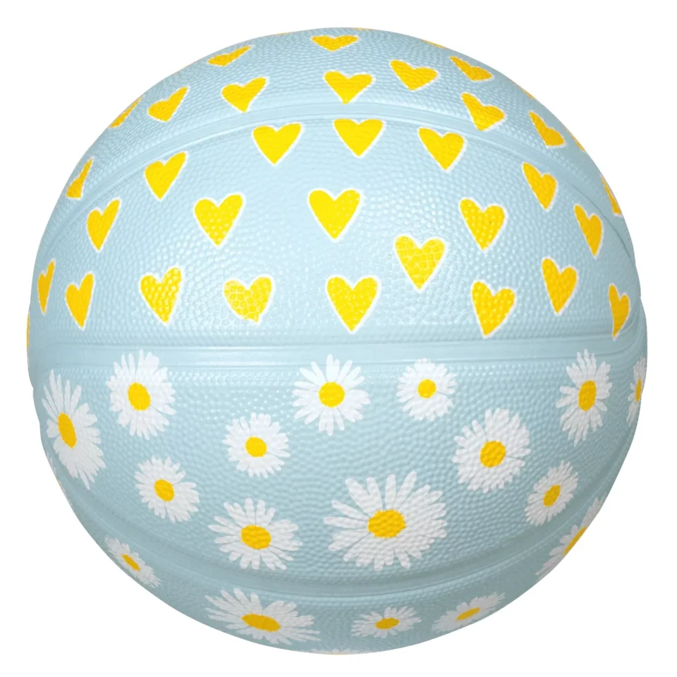 Office Sterling Athletics Heart & Daisy Superior Grip Indoor/Outdoor Basketball (Size 5 Junior 27.5)