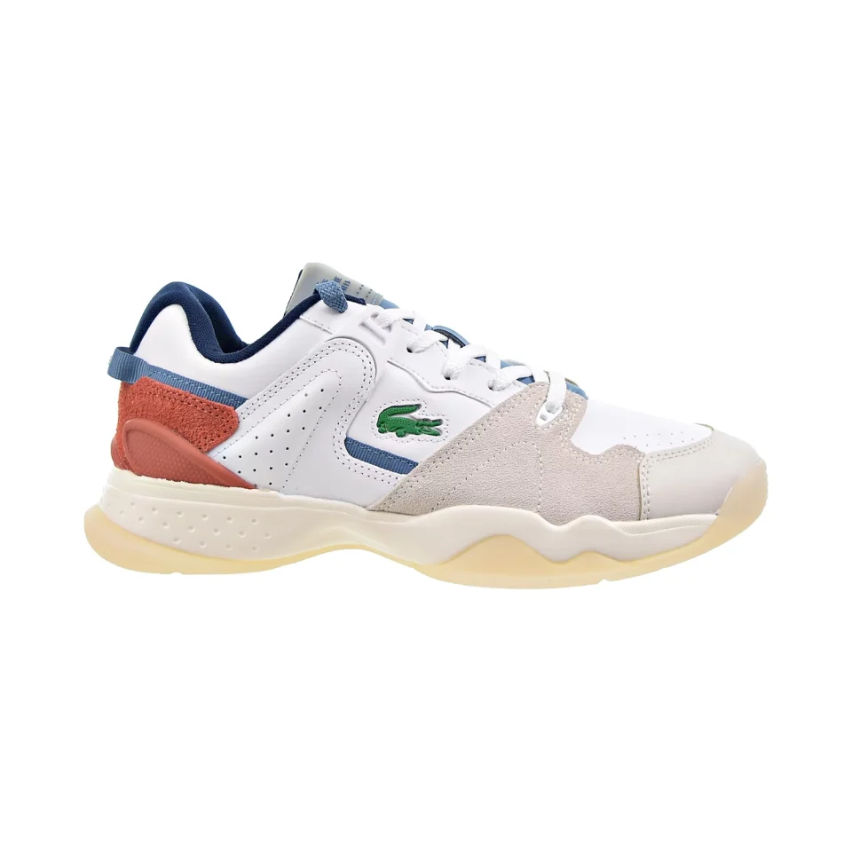 Essential Cast Iron Lacoste T-Point 0121 3 SMA Men's Shoes White-Blue 7-42sma0041-080