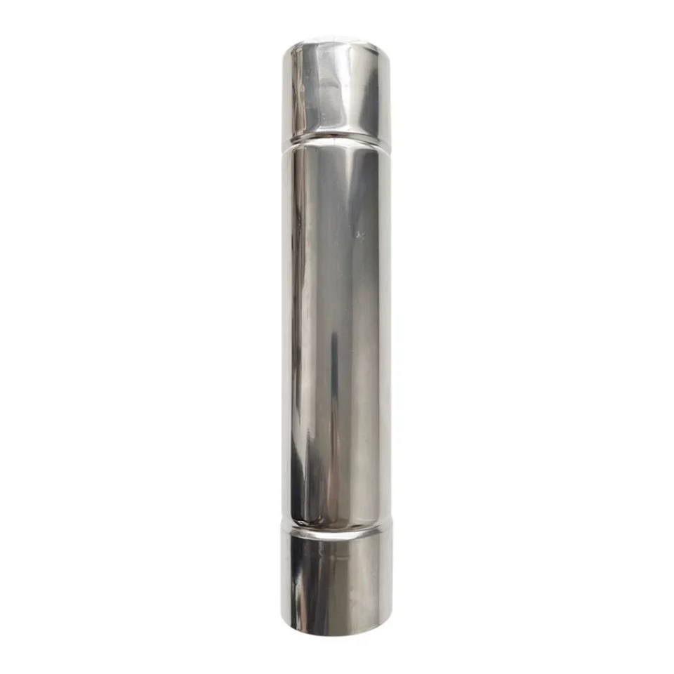 Space-Saving Anti-deformation Tent Wood Stove Stainless steel for Hiking Burner Extension Tube Chimney Flue Stove Pipe Hot WITHOUT HOLE