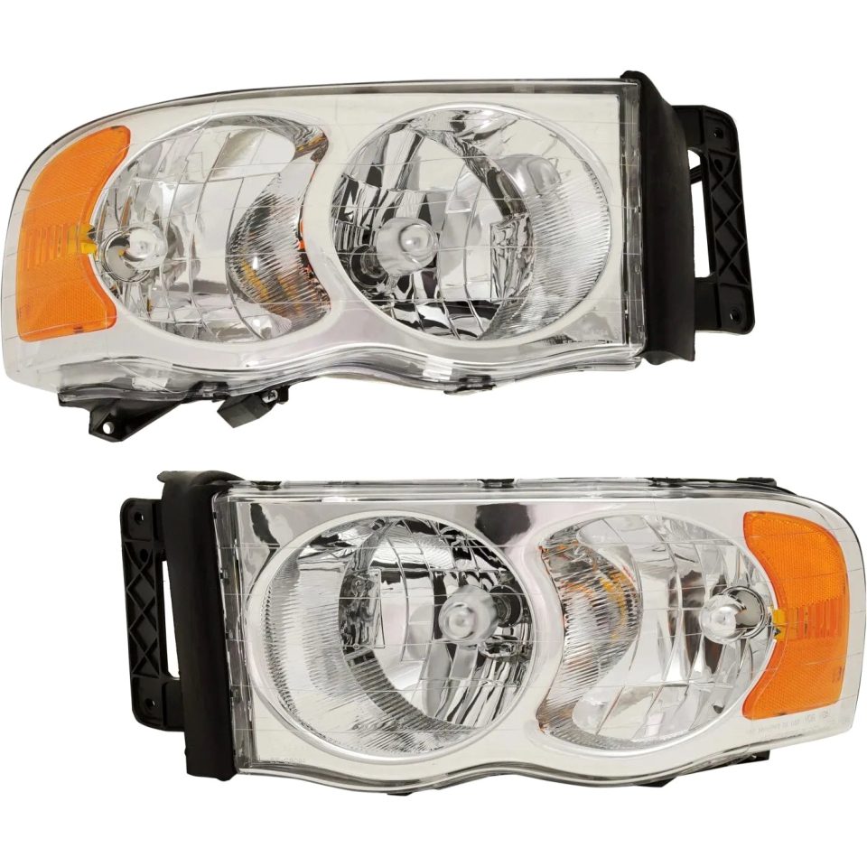 Multi-Purpose Top-Rated Headlight Assembly Set For 2002-05 Dodge Ram 1500 2003-05 Ram 2500 Left Right