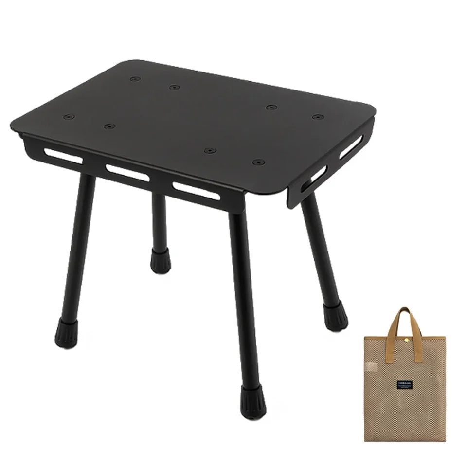 Durable Arealer Compact and Foldable Camping Stool by Andoer, Aluminum Alloy Teapoy Table, Detachable, Ideal for Fishing and Resting in Gardens during Picnics