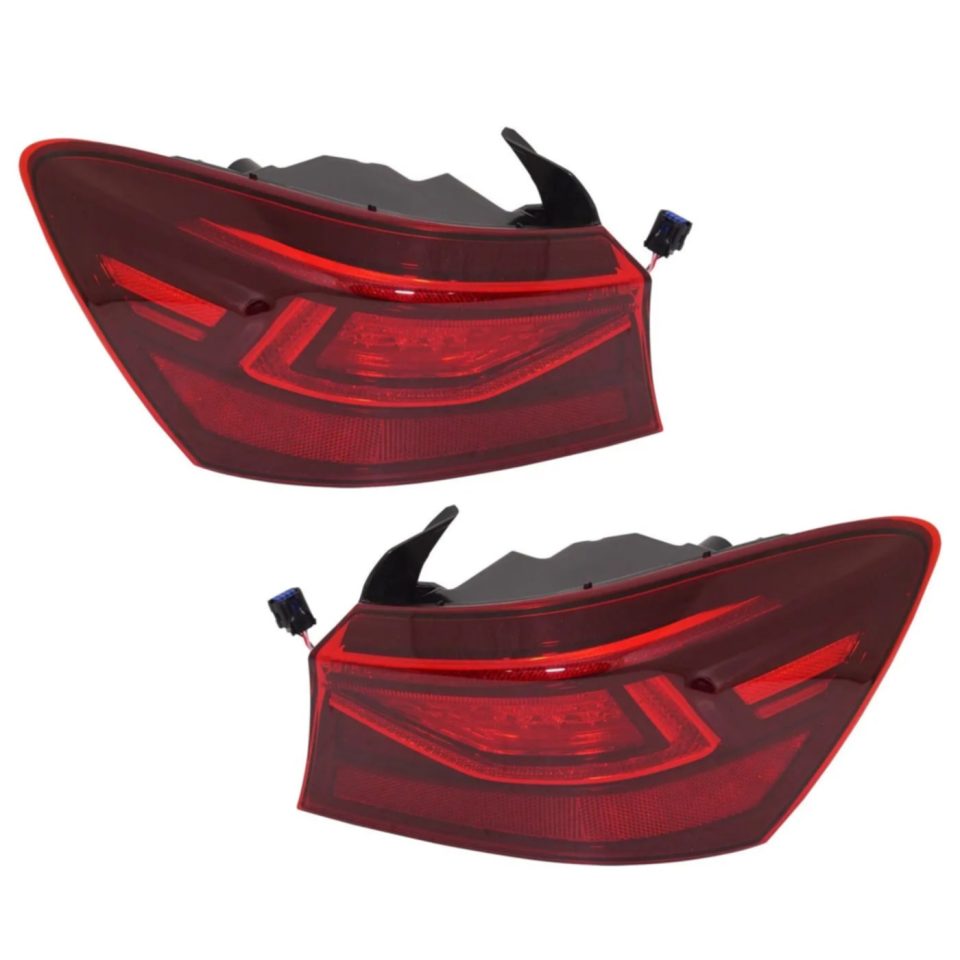 Matte Best-Selling Tail Light Set For 2019-2021 Kia Forte Left and Right Outer Red Lens LED